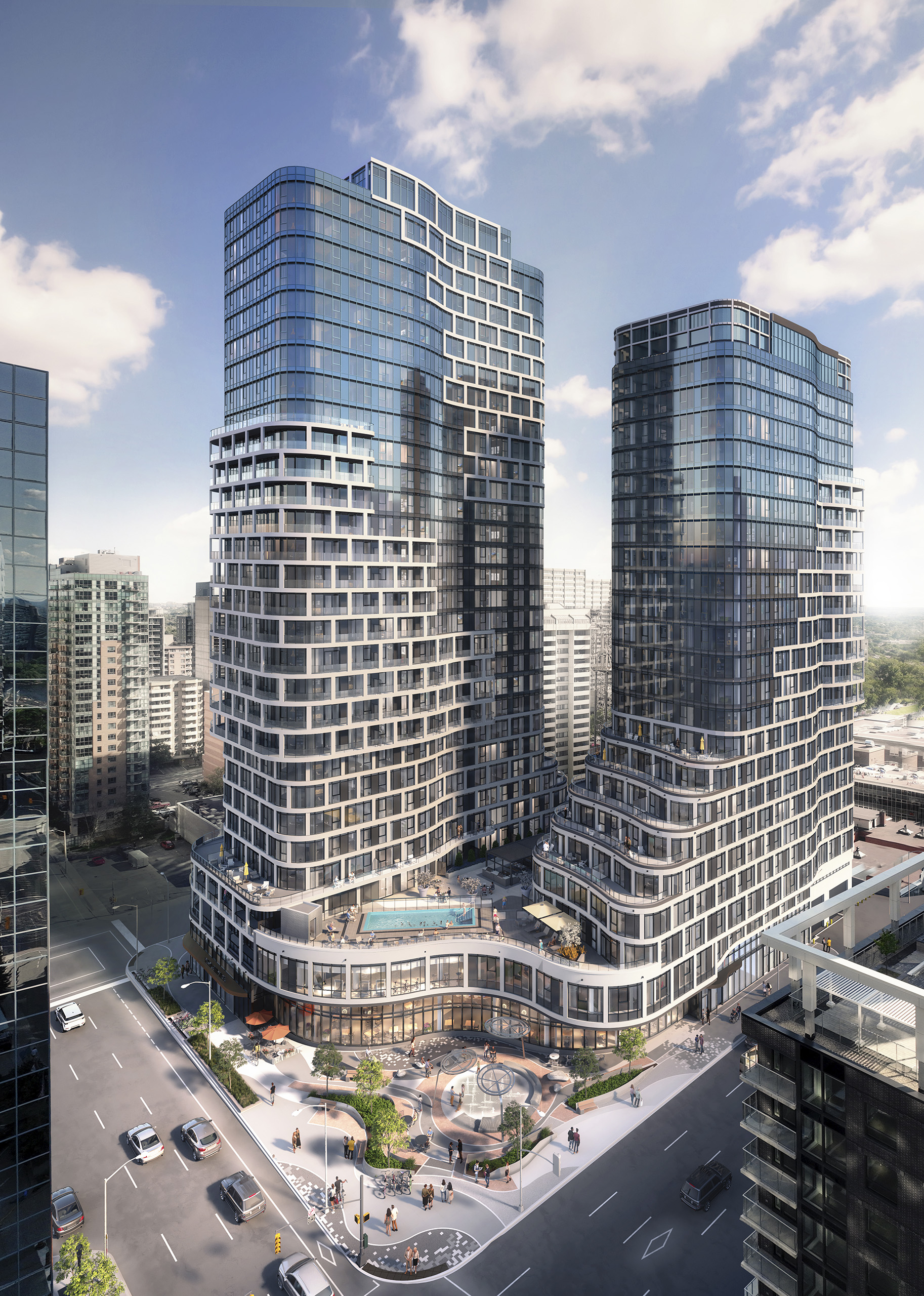 Relevé Building Exterior, showcasing modern architecture and urban development.